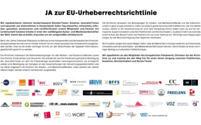 JA zur EU-Urheberrechtsrichtlinie